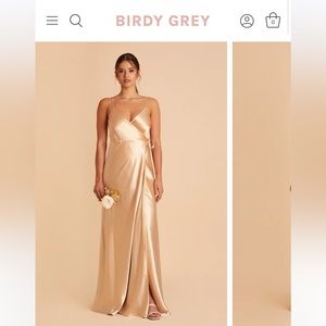 Birdy Grey Cindy Dress - Satin Gold - Size M
